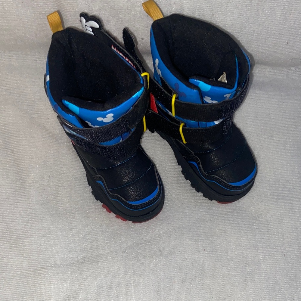 Kids Mickey Mouse Black and Blue Boots